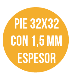 pie treinta y dos por treinta y dos uno con cinco